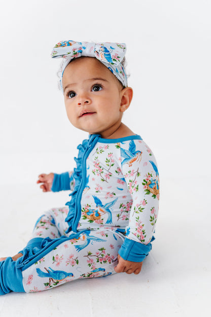Bluebird Melody Ruffle Romper