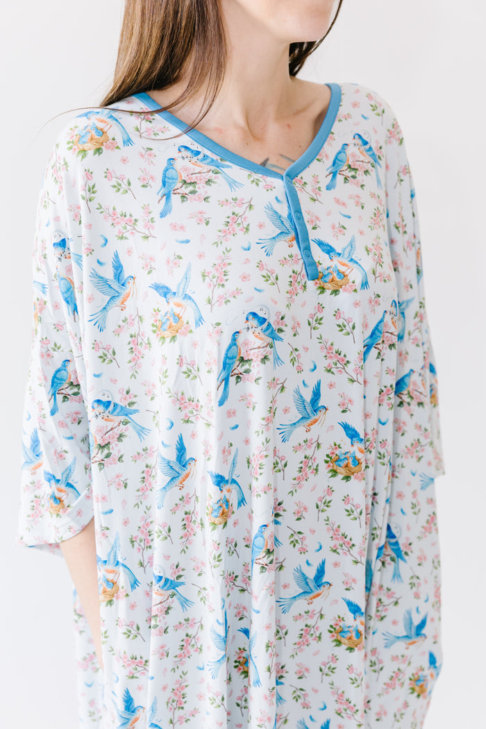 Bluebird Melody Women's Muumuu Lounge Tee (ONE SIZE FITS XS - XXL)