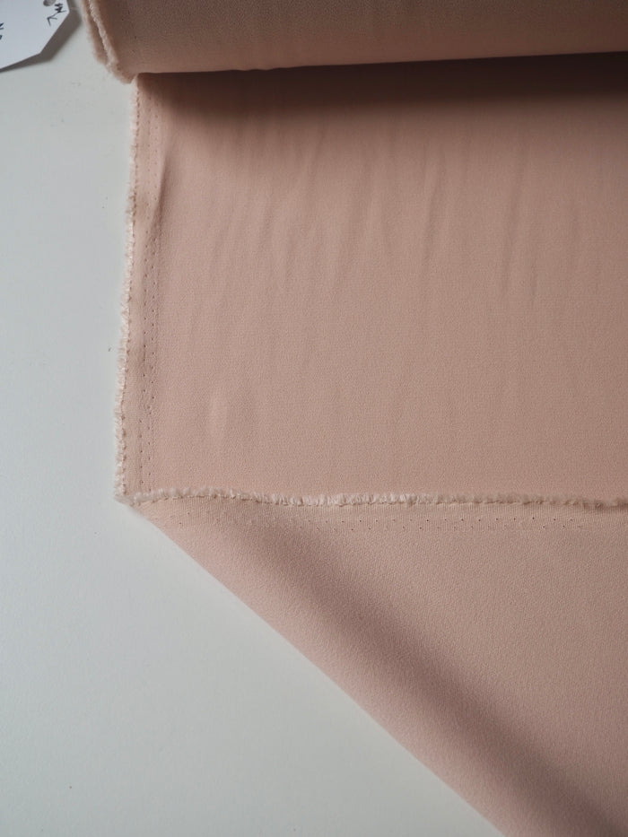 Blush Pink Crepe-Back Satin