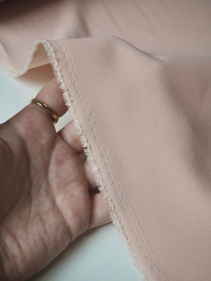 Blush Pink Crepe-Back Satin
