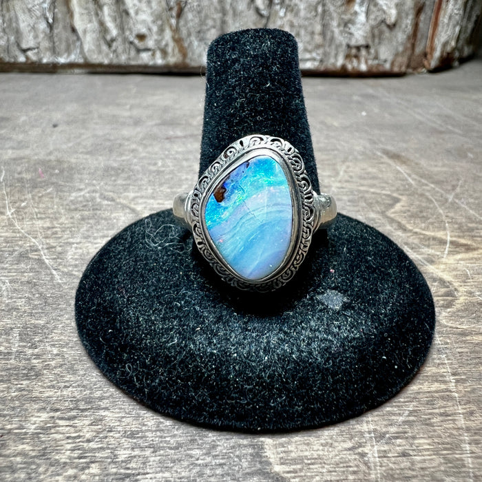 Boulder Opal Ring