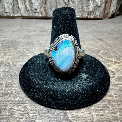 Boulder Opal Ring