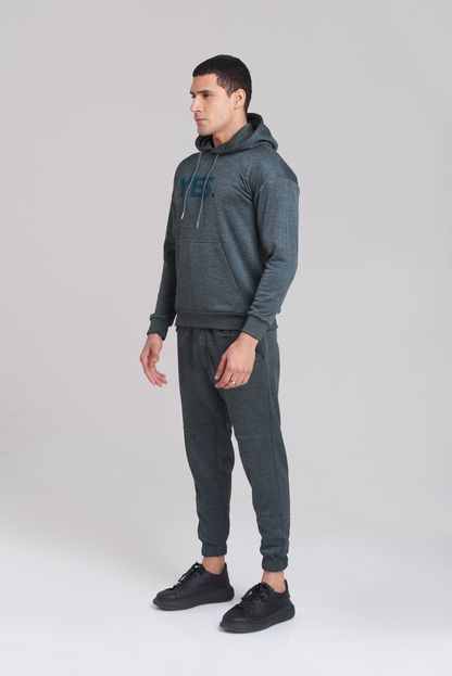 Braves-Vibes Charcoal Hoody Tracksuit - Men