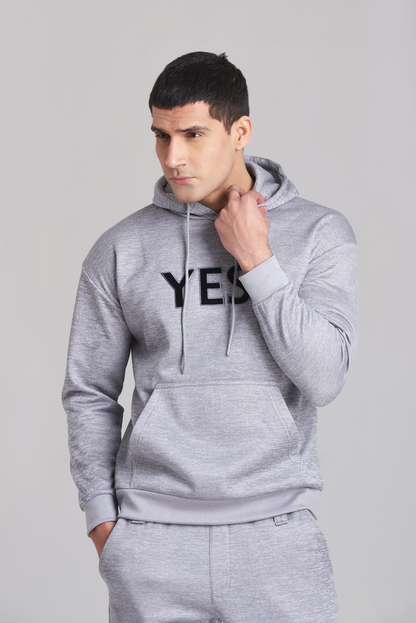 Braves-Vibes Gray Hoody Tracksuit - Men