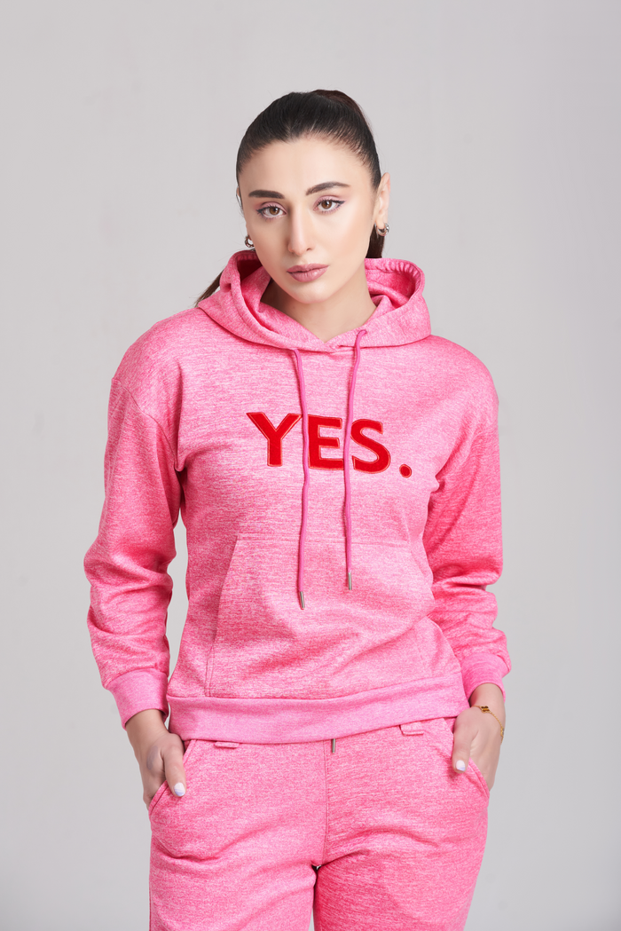 Braves-Vibes Pink Hoody Tracksuit - Women