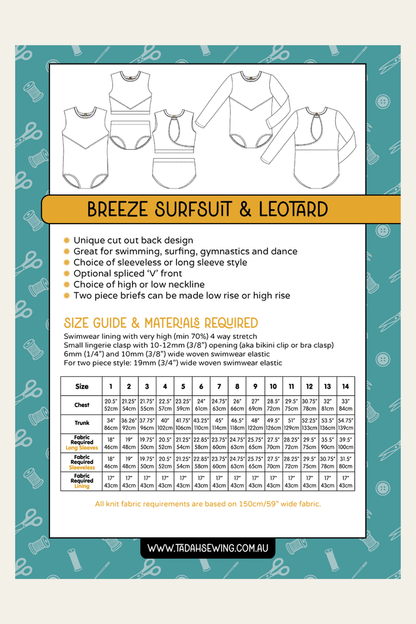 Breeze Surfsuit & Leo Sewing Pattern