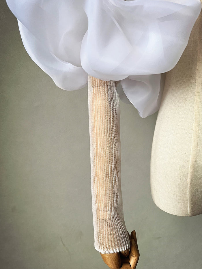 Bridal Sleeves For Wedding Dress Detachable Organza Tulle