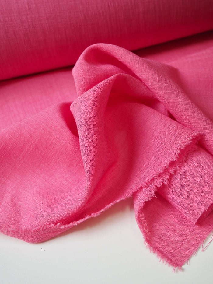 Bright Pink Polyester Voile