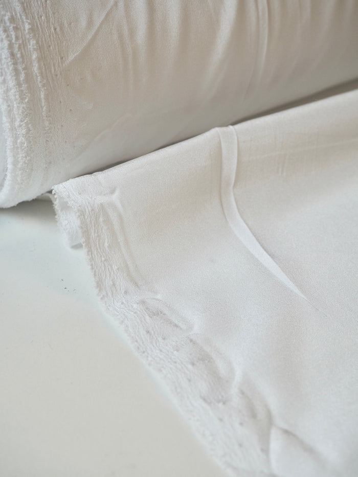 Bright White Crepe de Chine