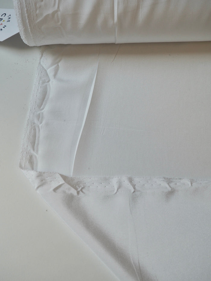 Bright White Crepe de Chine