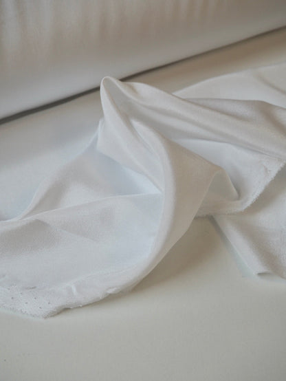 Bright White Crepe de Chine