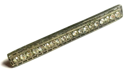 Brilliant Rhinestone Studded 1920s Bar Pin
