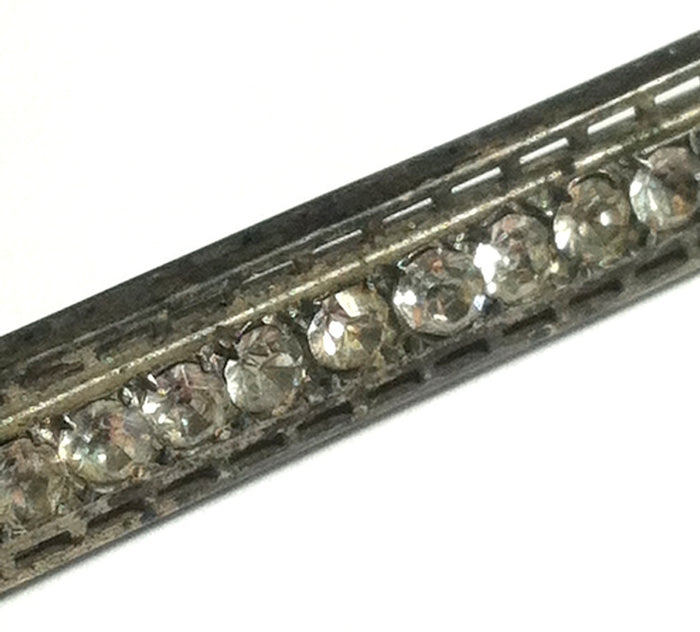 Brilliant Rhinestone Studded 1920s Bar Pin