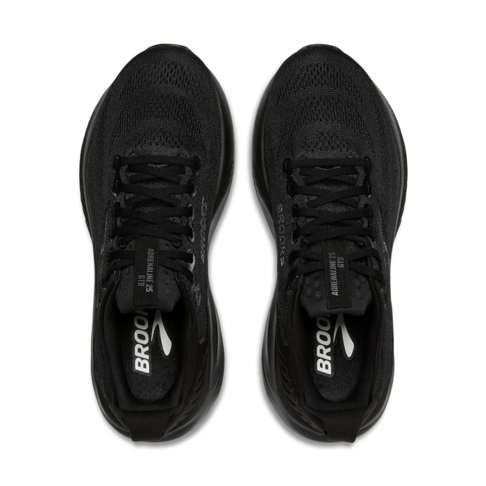Brooks Men's Adrenaline GTS 25 Wide Fitting (2E) Running Shoes in Black/Black/Ebony AW26