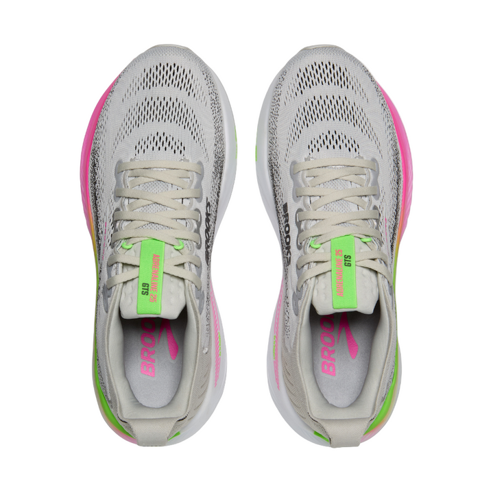 Brooks Women's Adrenaline GTS 25 Running Shoes in Oyster/Pink/Green SS26