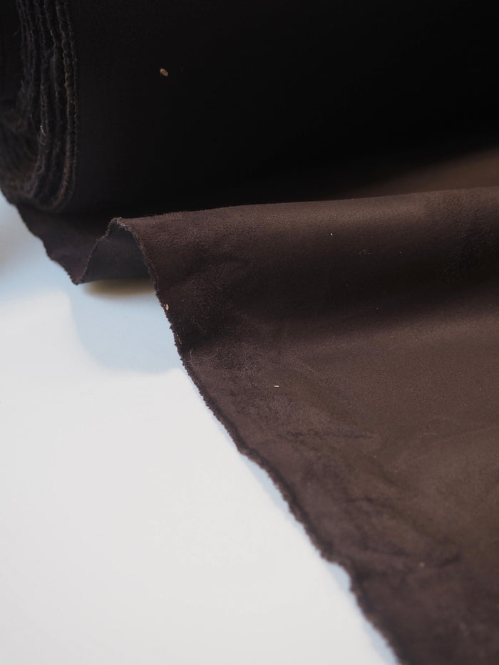 Brown Stretch Faux Suede