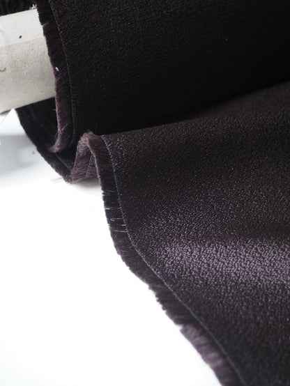 Brown Textured Sateen Jacquard
