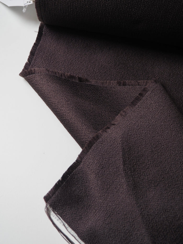 Brown Textured Sateen Jacquard