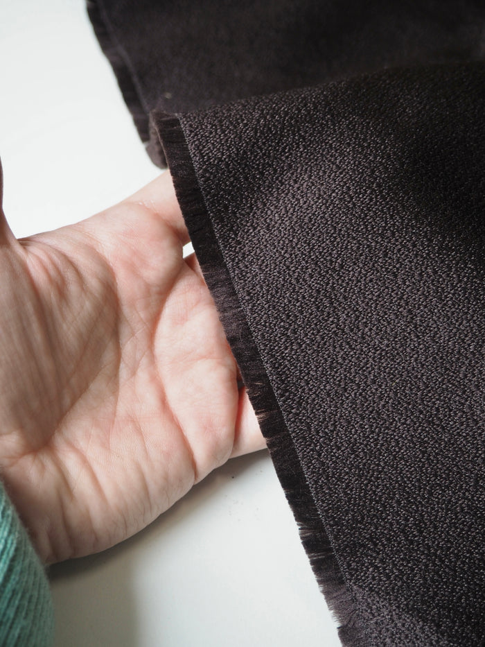 Brown Textured Sateen Jacquard