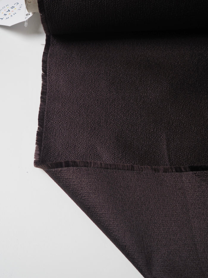 Brown Textured Sateen Jacquard
