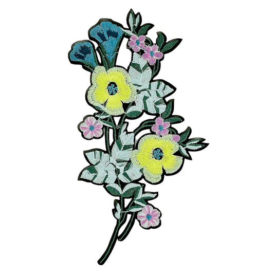 Bunch Rose Embroidered Heat-Transfer Sew Patch