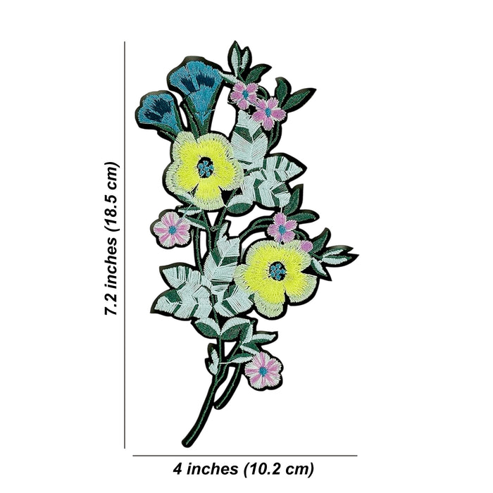Bunch Rose Embroidered Heat-Transfer Sew Patch