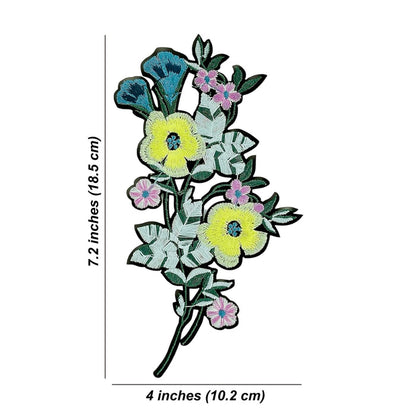 Bunch Rose Embroidered Heat-Transfer Sew Patch