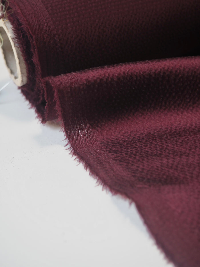 Burgundy Hammered Silk Satin