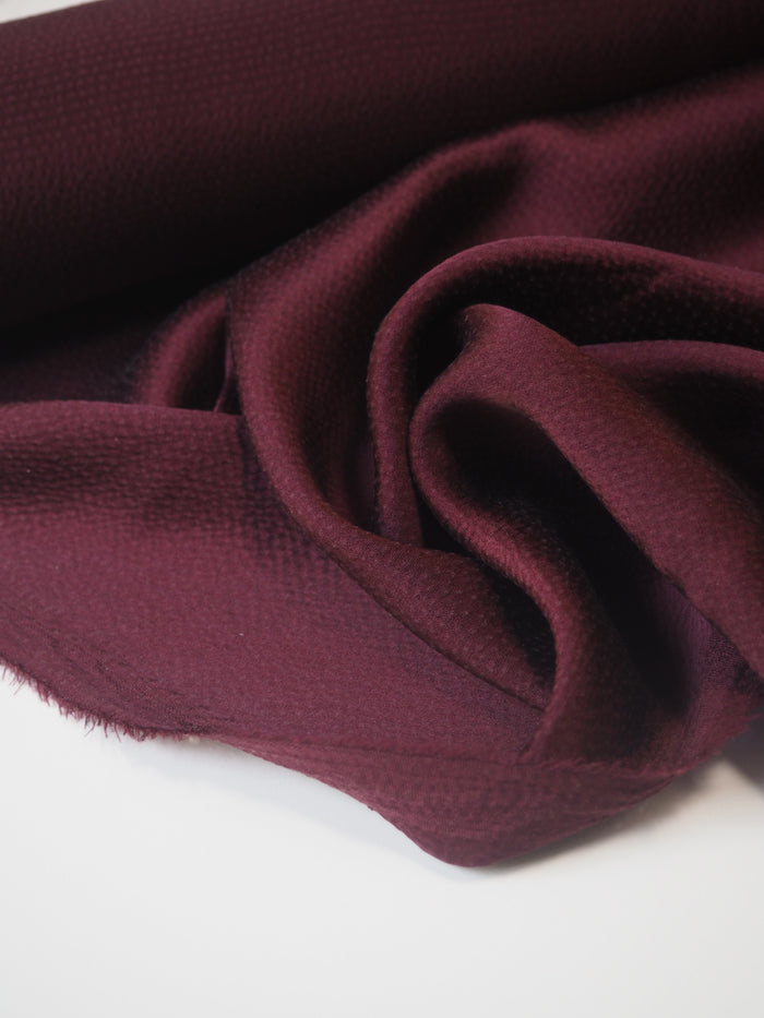 Burgundy Hammered Silk Satin
