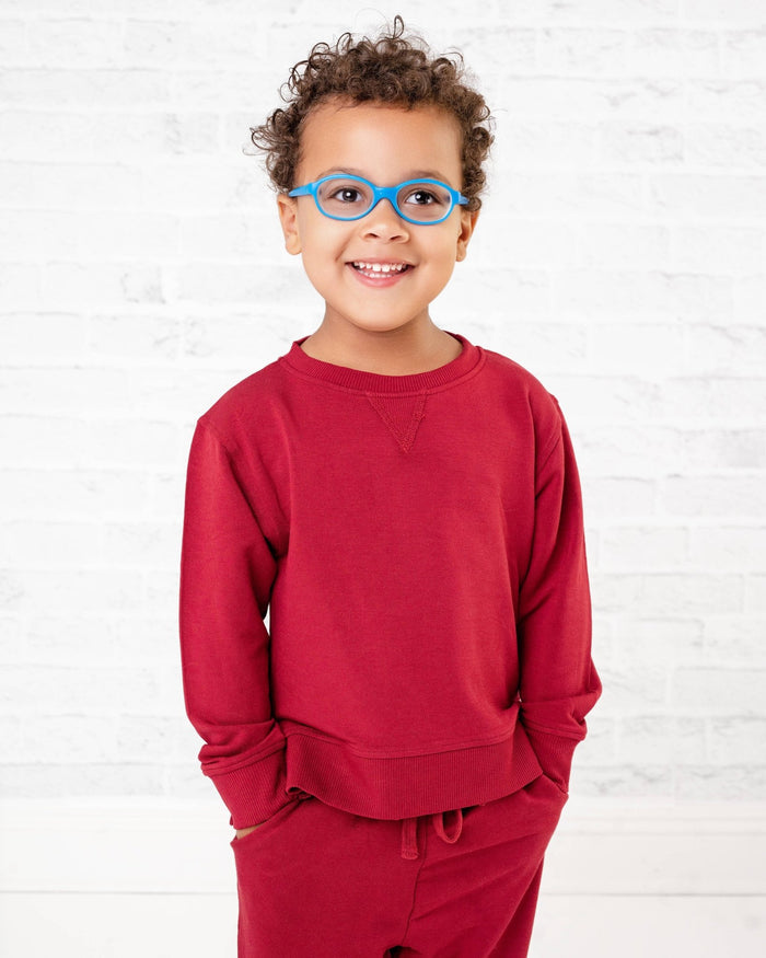 Burgundy Kids Jogger Set - Jammie Session