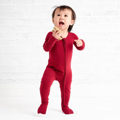 Burgundy Romper - Jammie Session