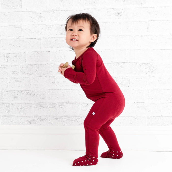 Burgundy Romper - Jammie Session