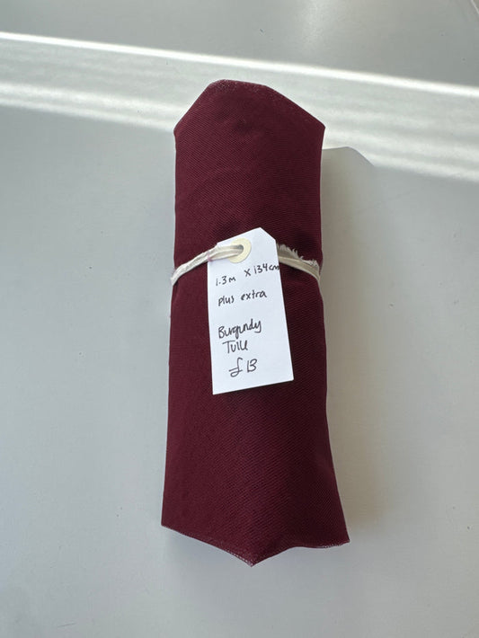 Burgundy Tulle Remnant