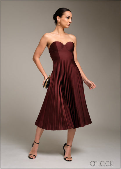 Bustier Detailed Midi Dress - 080925