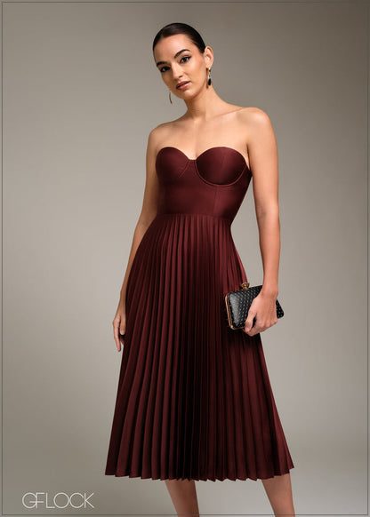 Bustier Detailed Midi Dress - 080925