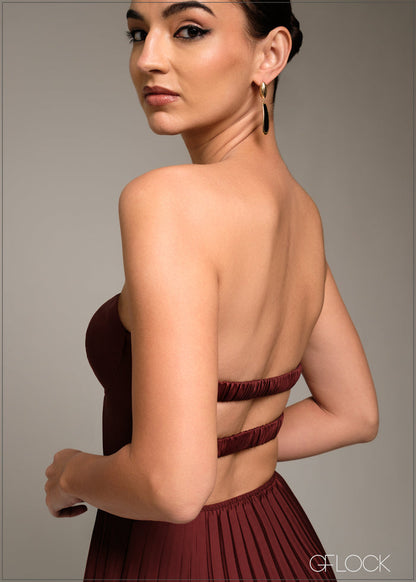 Bustier Detailed Midi Dress - 080925