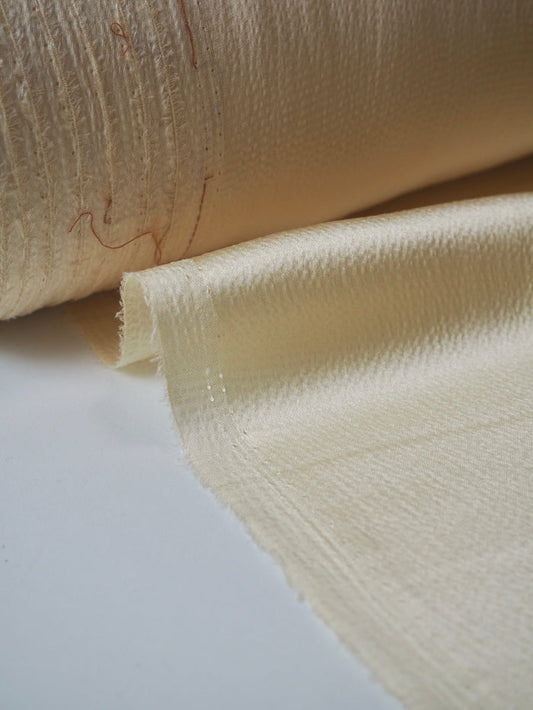 Butter Yellow Hammered Silk Satin