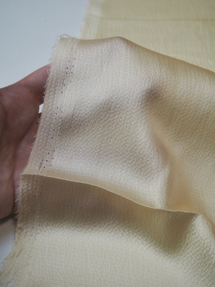 Butter Yellow Hammered Silk Satin
