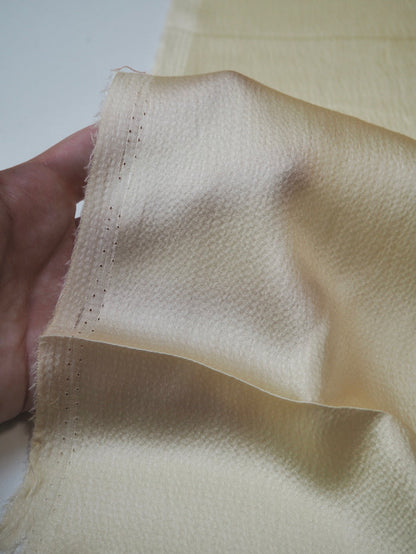 Butter Yellow Hammered Silk Satin