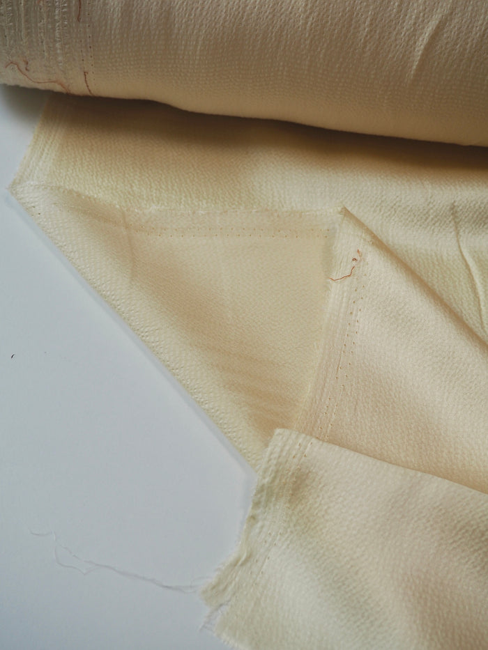 Butter Yellow Hammered Silk Satin