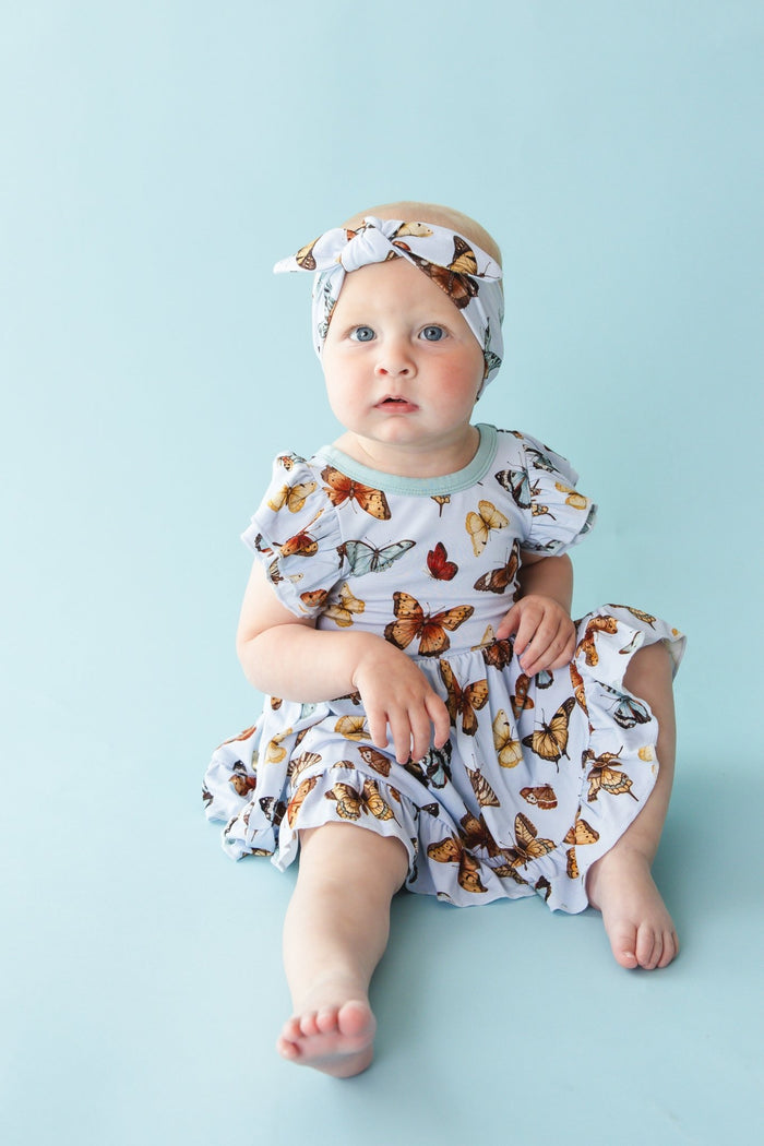 Butterfly Kisses Bodysuit Twirl Dress - Jammie Session