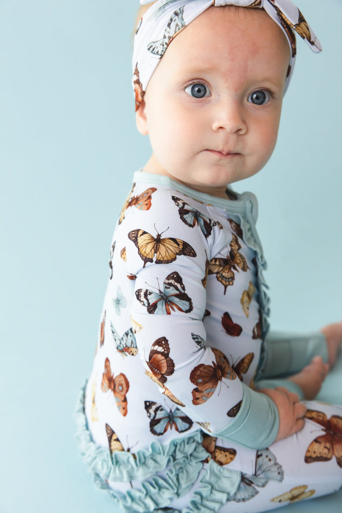 Butterfly Kisses Ruffle Romper - Jammie Session