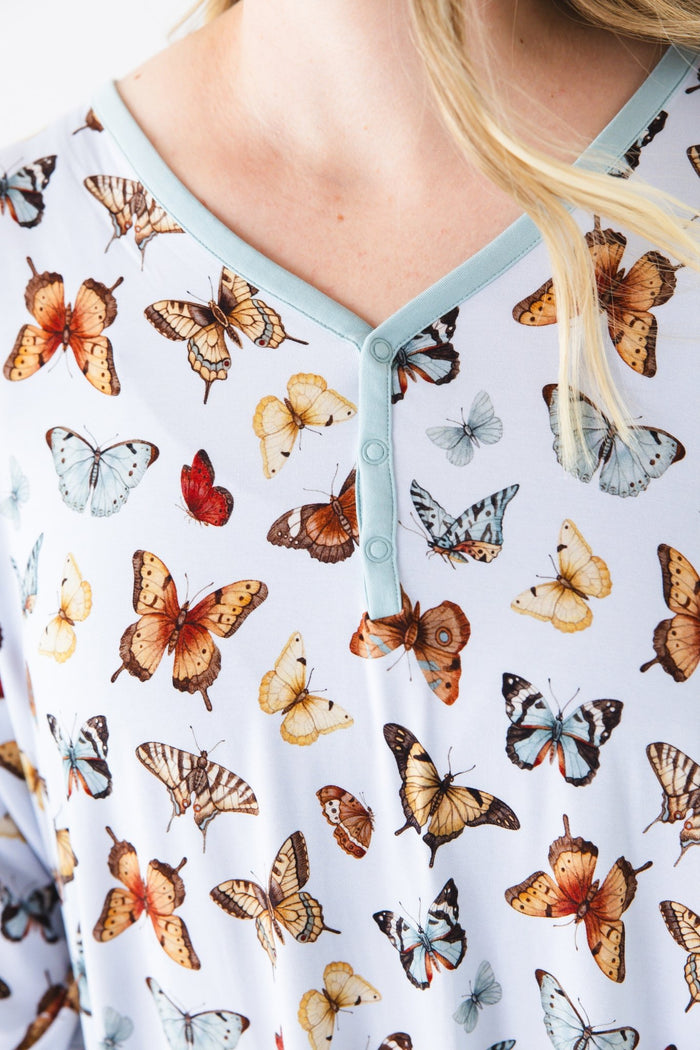 Butterfly Kisses Women's Muumuu Lounge Tee (ONE SIZE FITS XS - XXL) - Jammie Session