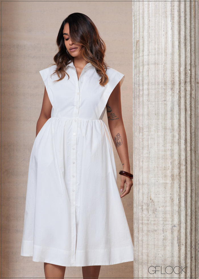 Button Down Dress - 201025