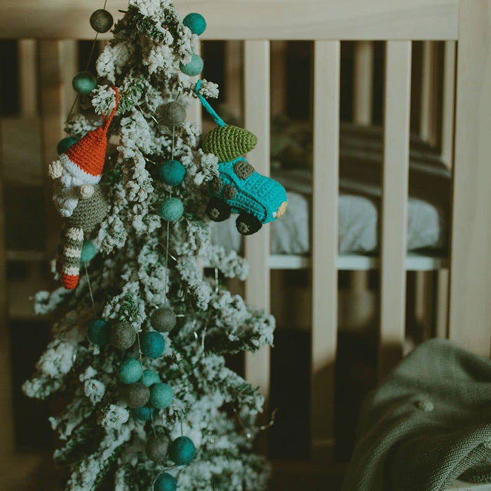 Car with Christmas Tree Ornament