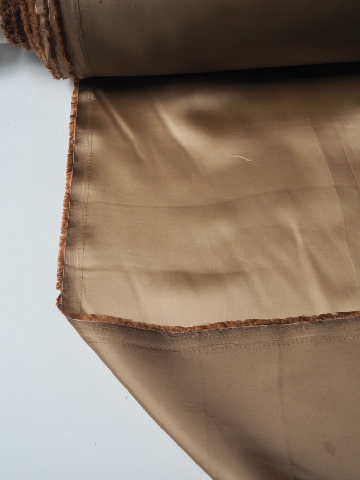 Caramel Viscose Satin Twill Lining