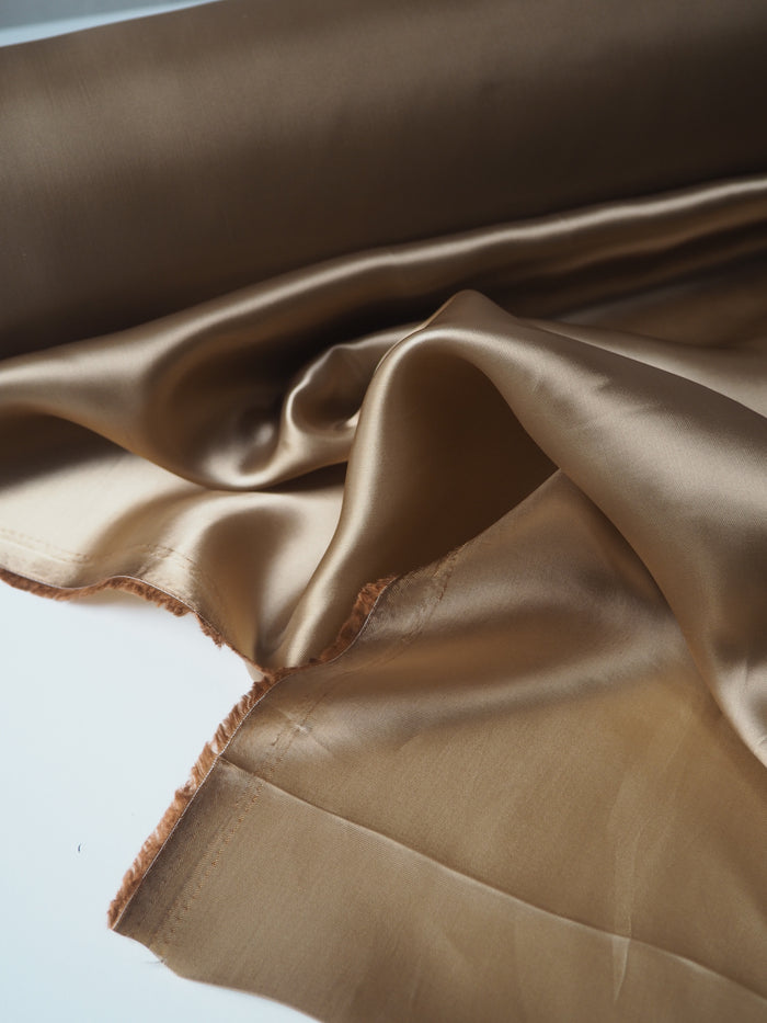 Caramel Viscose Satin Twill Lining
