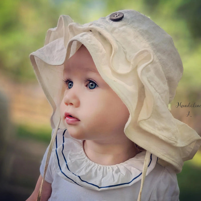 Chapeau de soleil évolutif en chanvre & coton bio Manymonths - Naturel