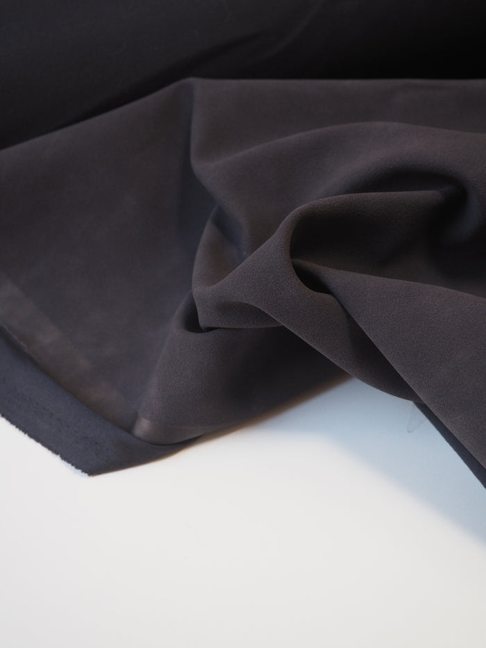 Charcoal Stretch Faux Suede