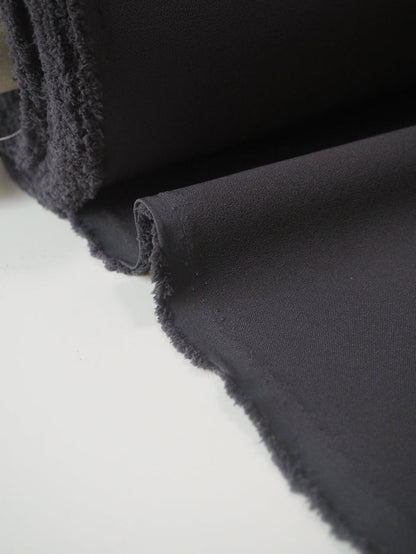 Charcoal Stretch Heavy Crepe